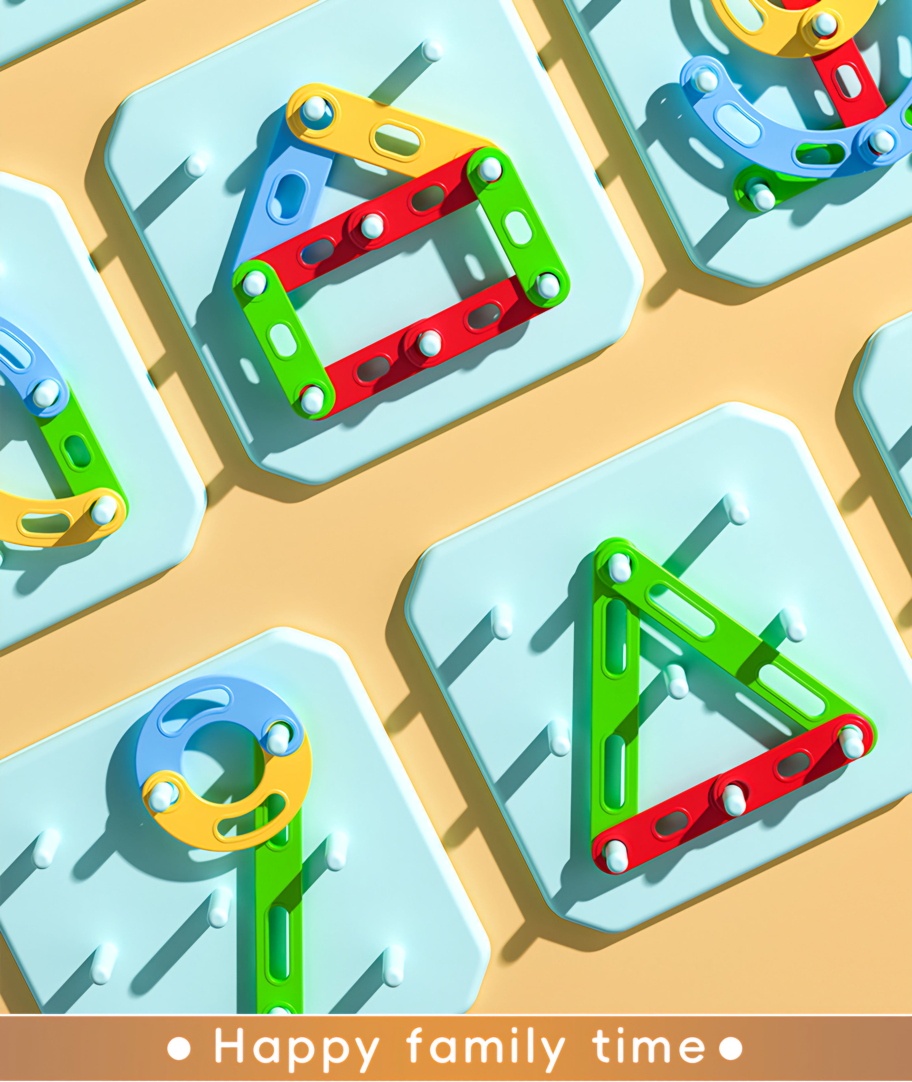 Montessori Pegboard Puzzle Set